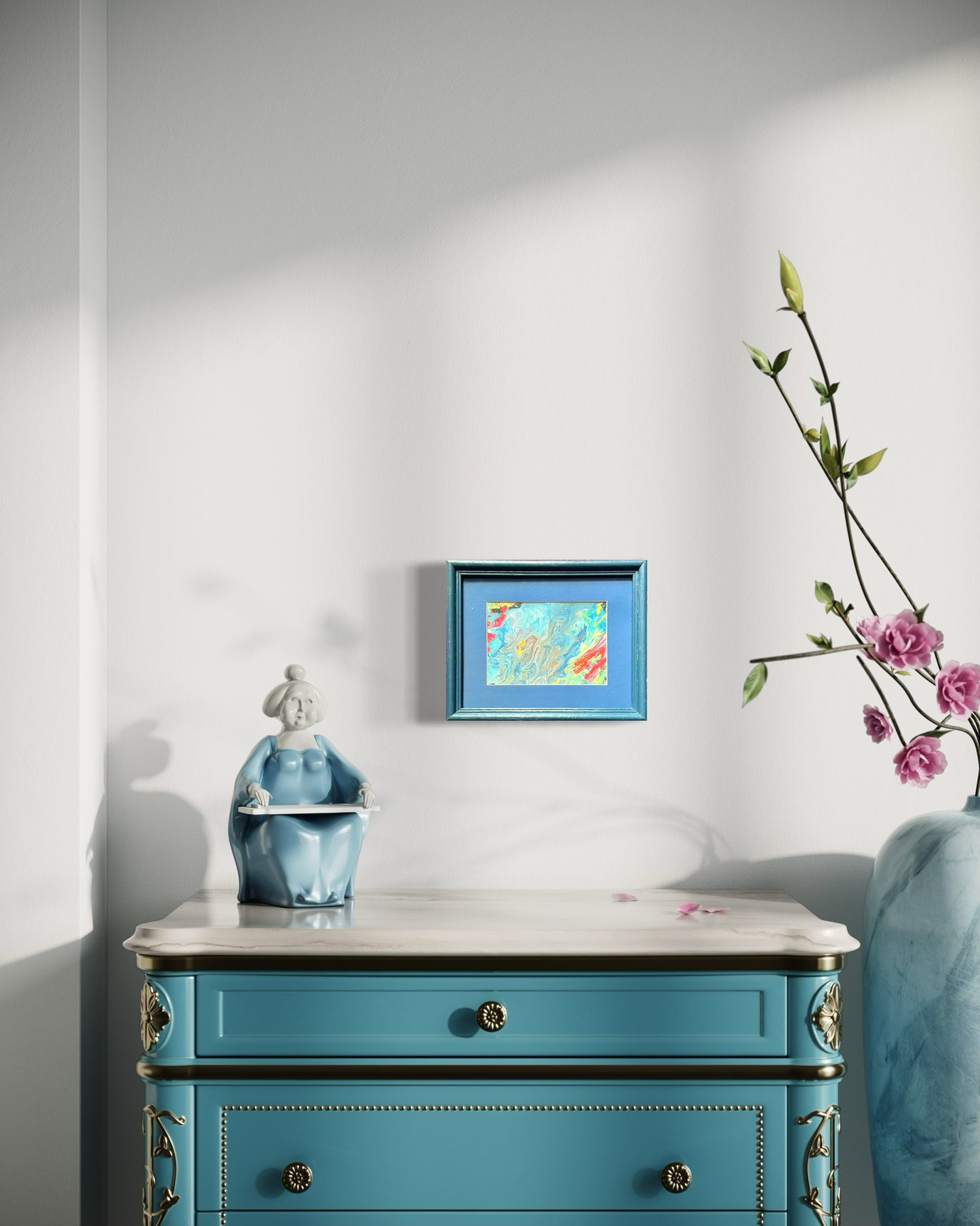 Pour Paint - “Blue on Blue”