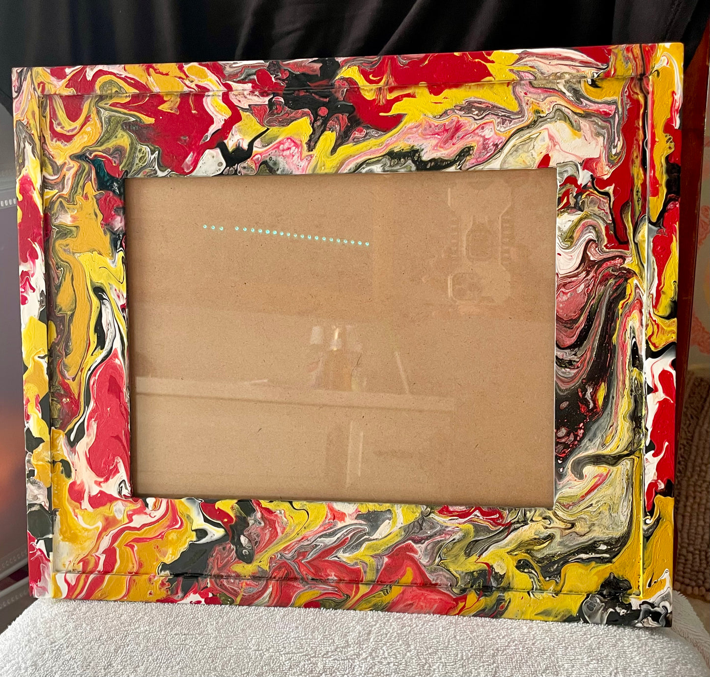 Frame Only- Acrylic Pour Painted
