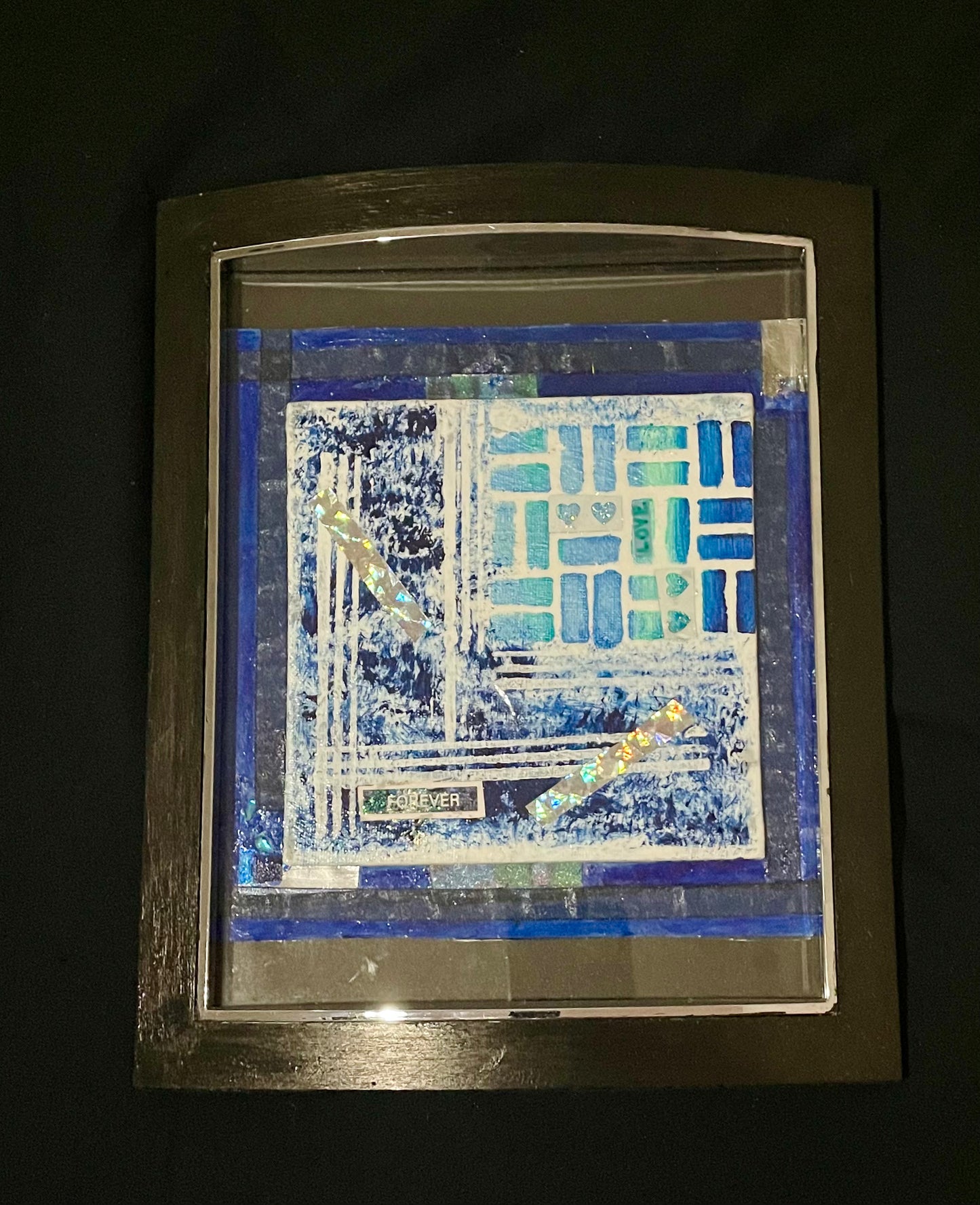 Collage - “Blue Neon Maze”