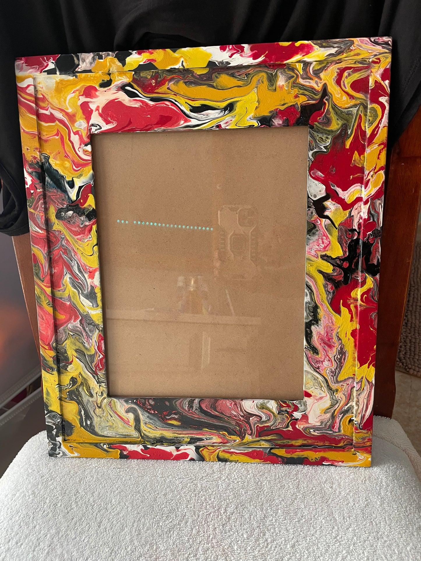 Frame Only- Acrylic Pour Painted