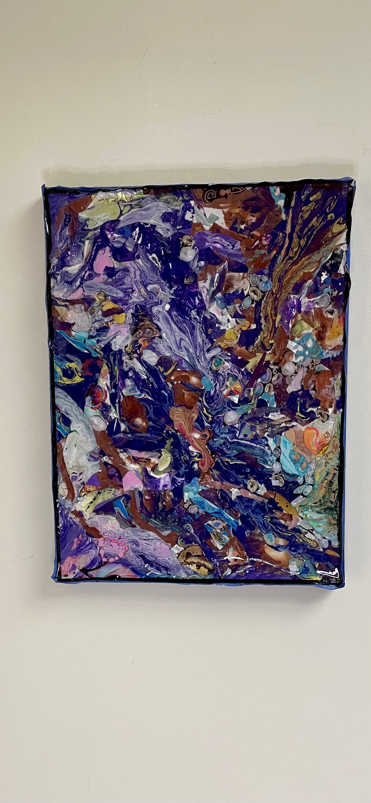 Acrylic Pour Paint - “Purple Skins” Collage