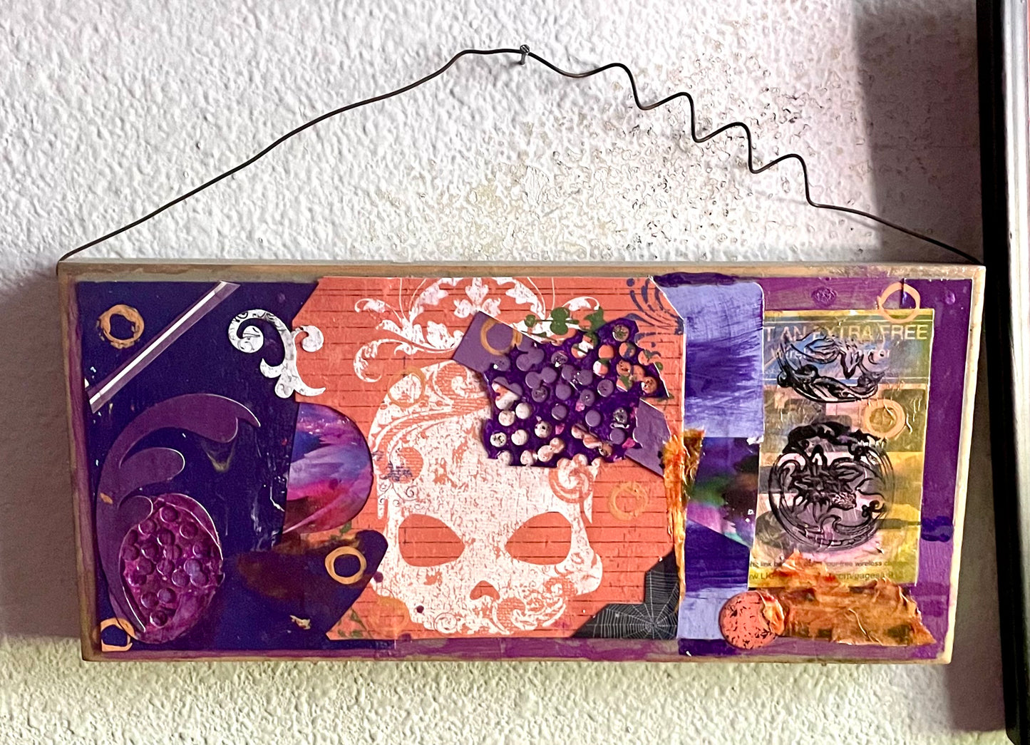 Collage in “Purple Skeleton”