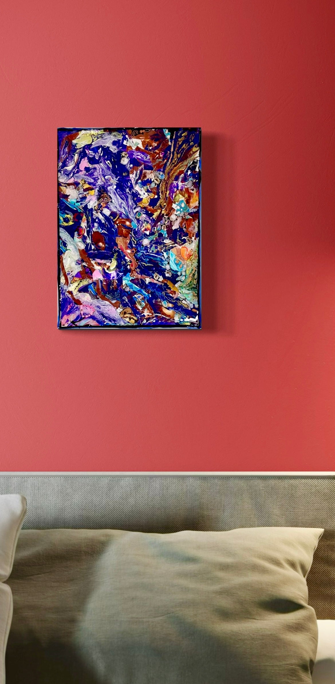Acrylic Pour Paint - “Purple Skins” Collage