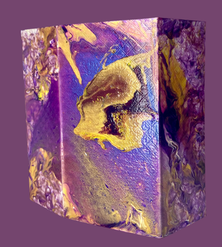 Acrylic Purple Pour Paint Gift Box