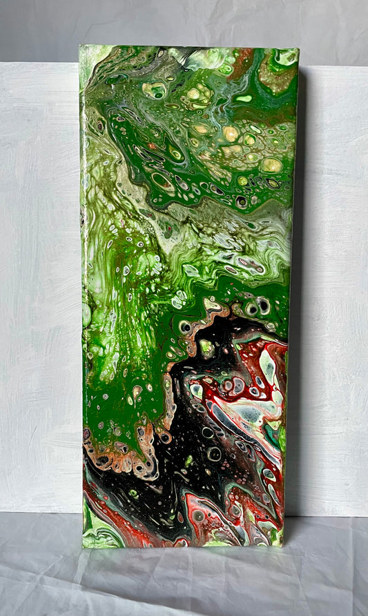 Pour Paint in “Mean Green”