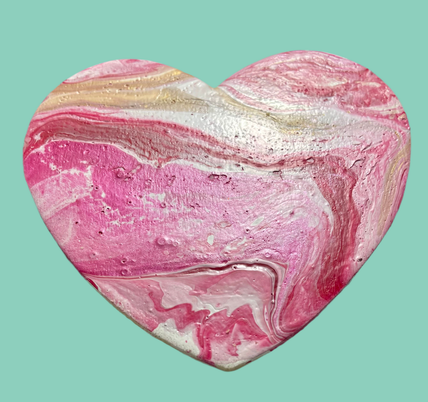 Magnet - “Swirl Heart” Pour-Paint