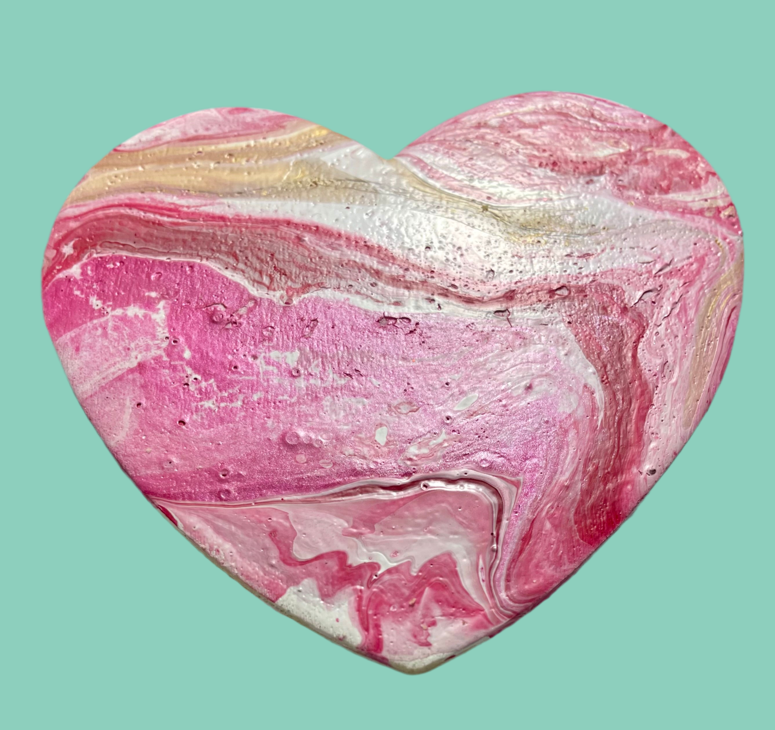 Magnet - “Swirl Heart” Pour-Paint