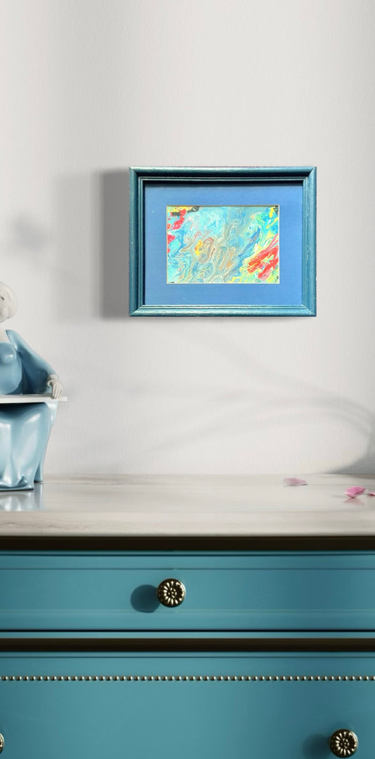 Pour Paint - “Blue on Blue”