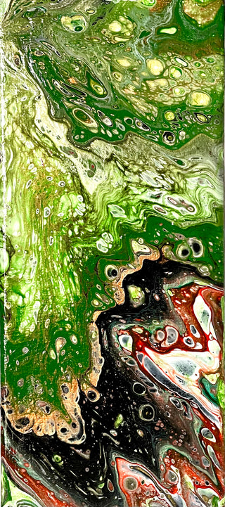 Pour Paint in “Mean Green”