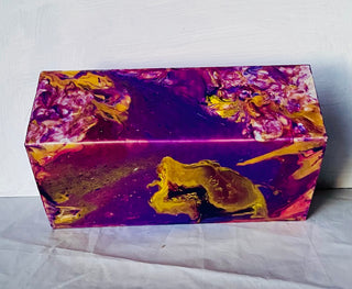 Acrylic Purple Pour Paint Gift Box