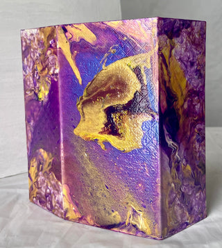 Acrylic Purple Pour Paint Gift Box