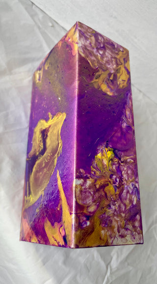 Acrylic Purple Pour Paint Gift Box