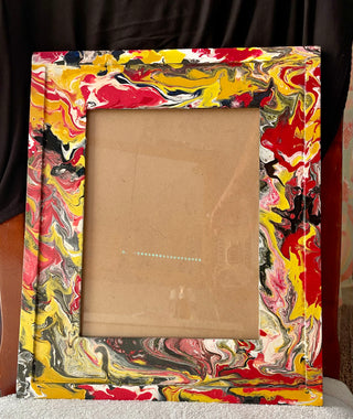 Frame Only-  Acrylic Pour Painted