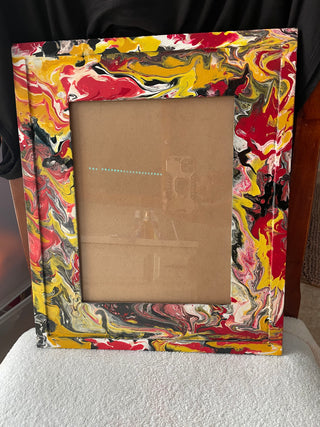 Frame Only-  Acrylic Pour Painted