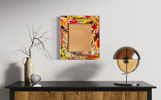 Frame Only-  Acrylic Pour Painted